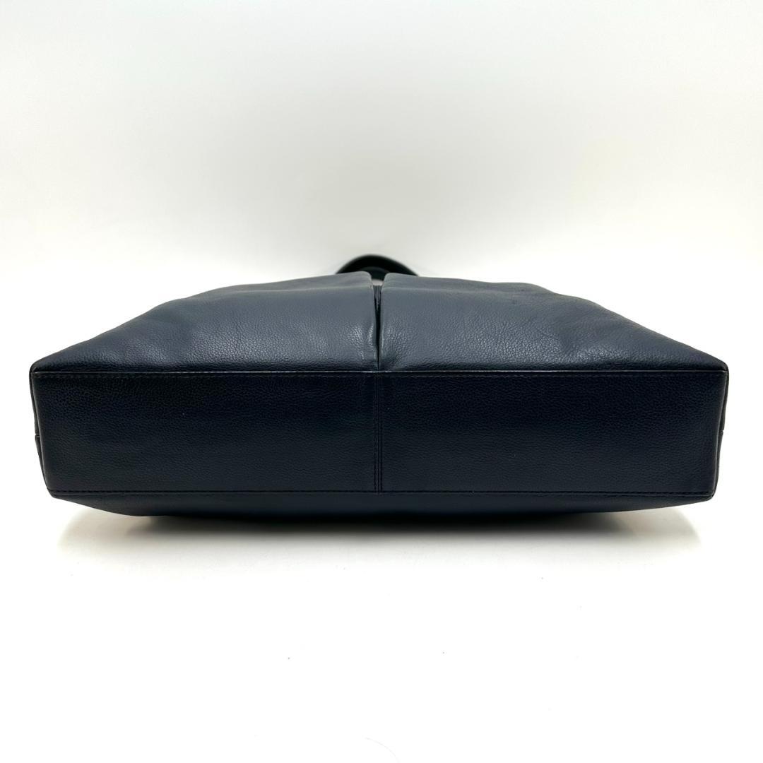 COACH コーチ チャールズ フォールドオーバー 2way トートバッグ 濃紺