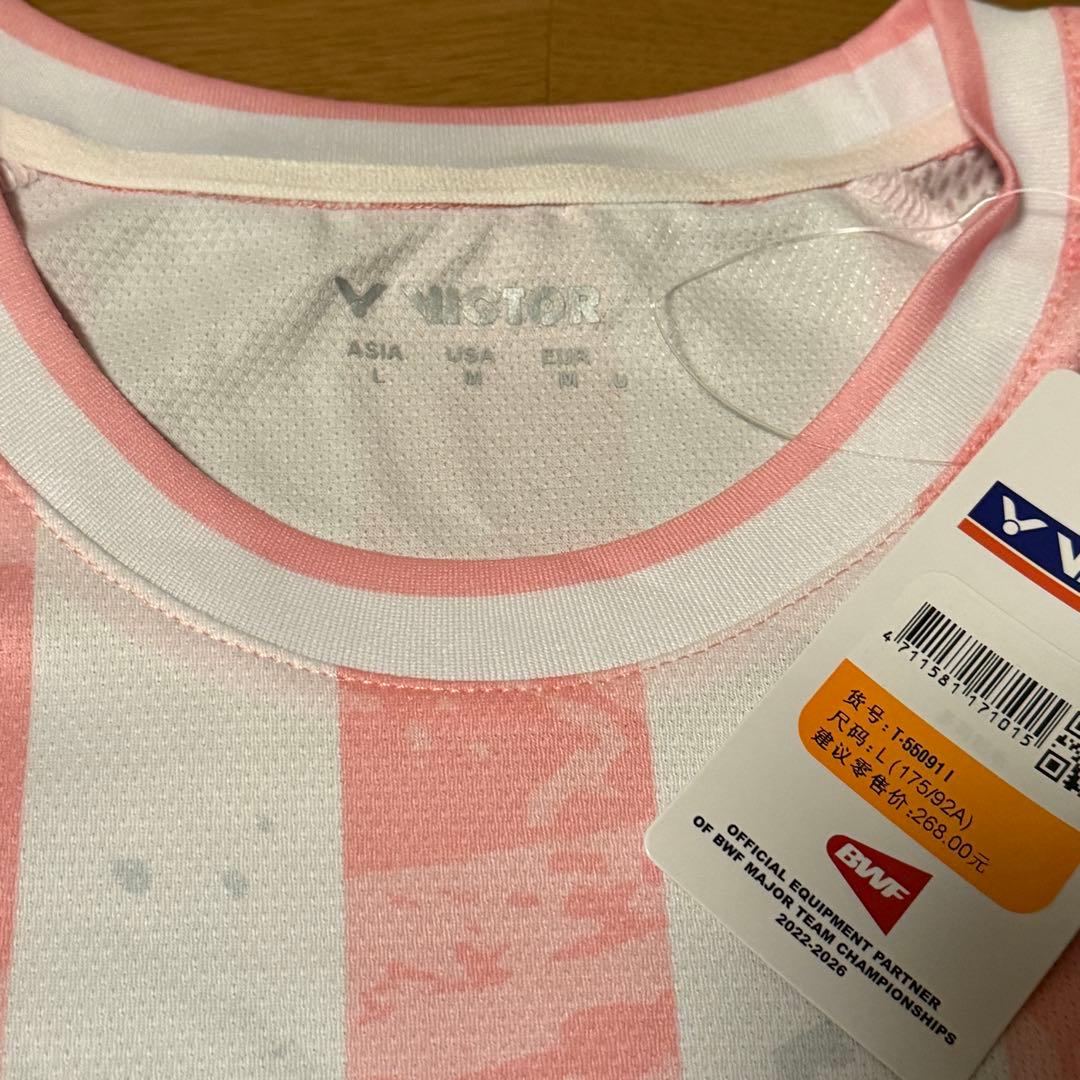 ビクター バドミントン Tシャツ L アントンセンモデル