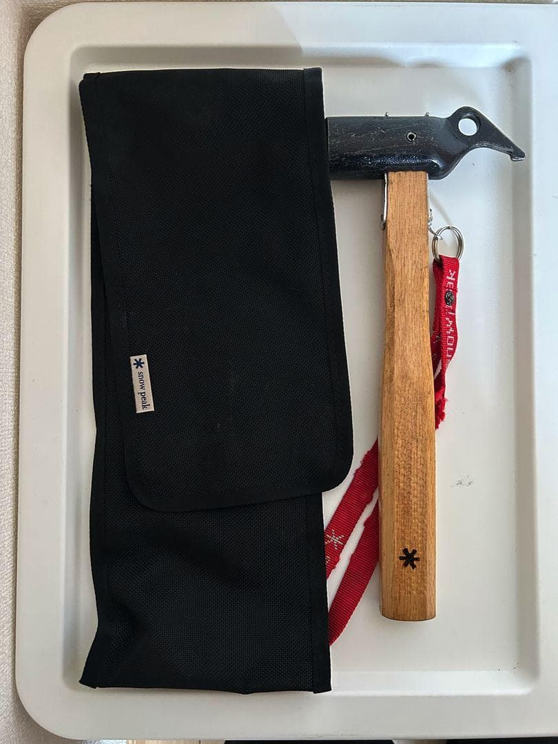 スノーピーク　ペグとペグケースとハンマーのセット　おまけ付き