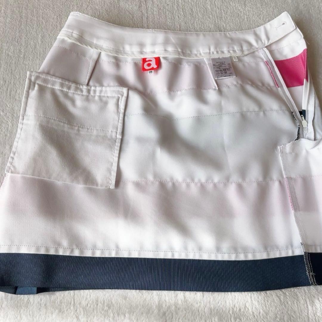 極美品　アルチビオ　セットアップ　ポロシャツ　スカート　ストライプ　ピンク