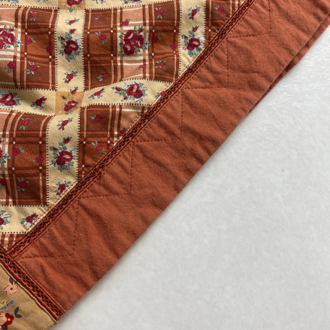 ピンクハウス　ワンピース　フリル　パフスリーブ　丸襟 花柄 コットン フレア