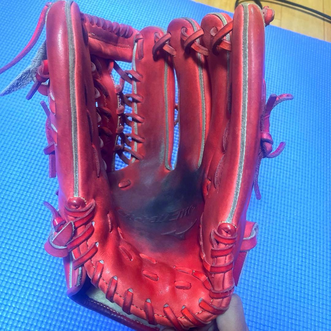 硬式グラブ　外野手用　レッド グローバルエリート