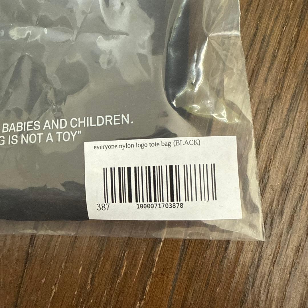 everyone ロゴ トートバッグ 黒