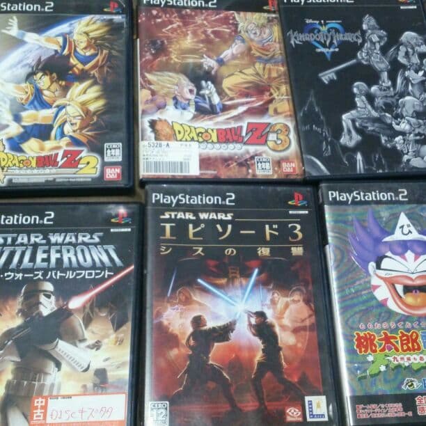 プレステーション2、コントローラー2個、ゲームセット
