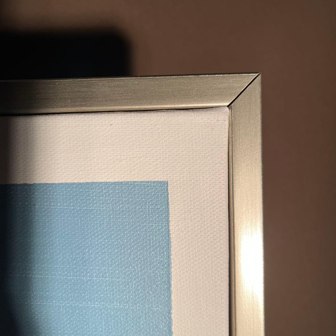 手書き油絵 ヨットハーバー 額付 絵画 インテリア 油彩画