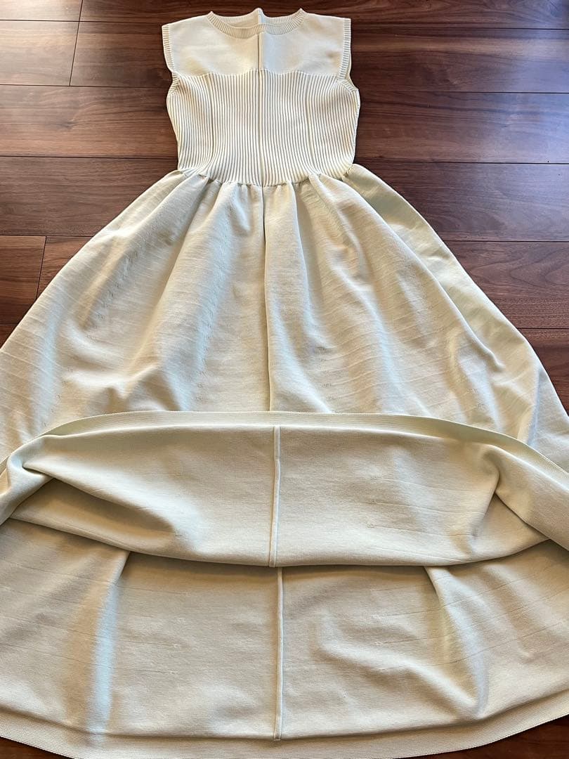 アプワイザーリッシェ ホールガーメントビスチェ切替ワンピース 黄緑 サイズ2/M