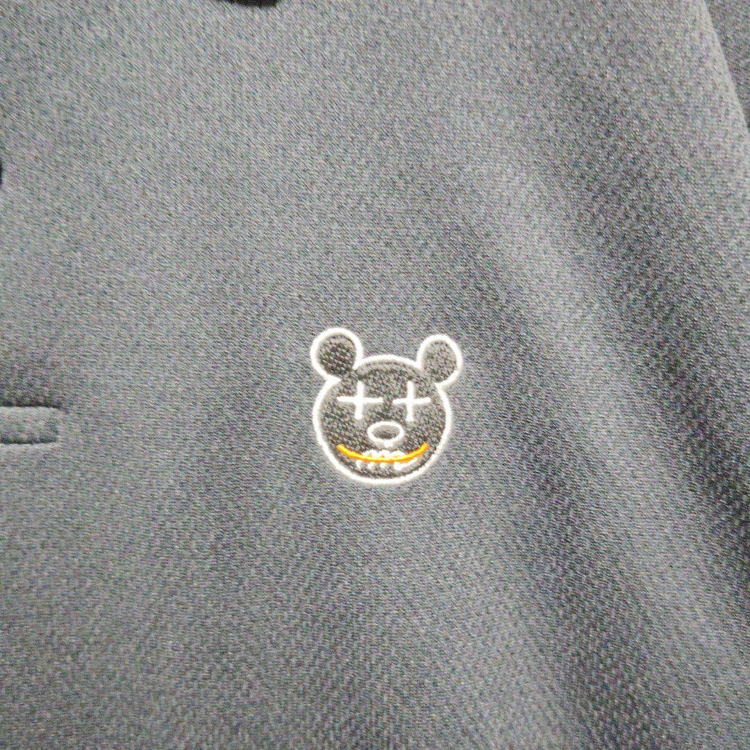 TOMSIX　トムシックス　ゴルフウェア　ポロシャツ　メンズ　刺繍ロゴ　黒　S