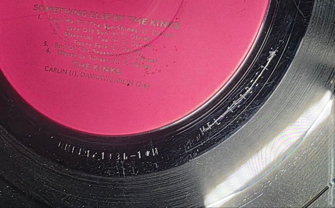 UK初期 MONO キンクス Something Else Pye Pink