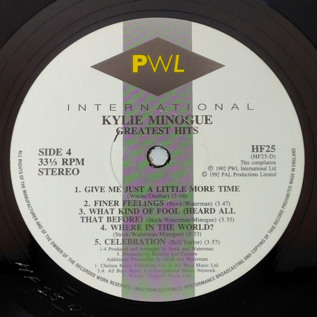 カイリー・ミノーグ / グレイテスト・ヒッツ LPレコード ユーロビート