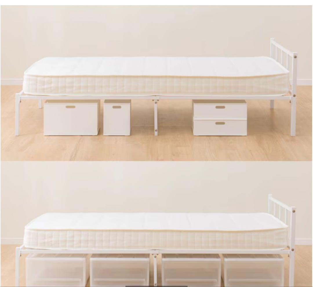 シングルベッド メタルフレーム ホワイト