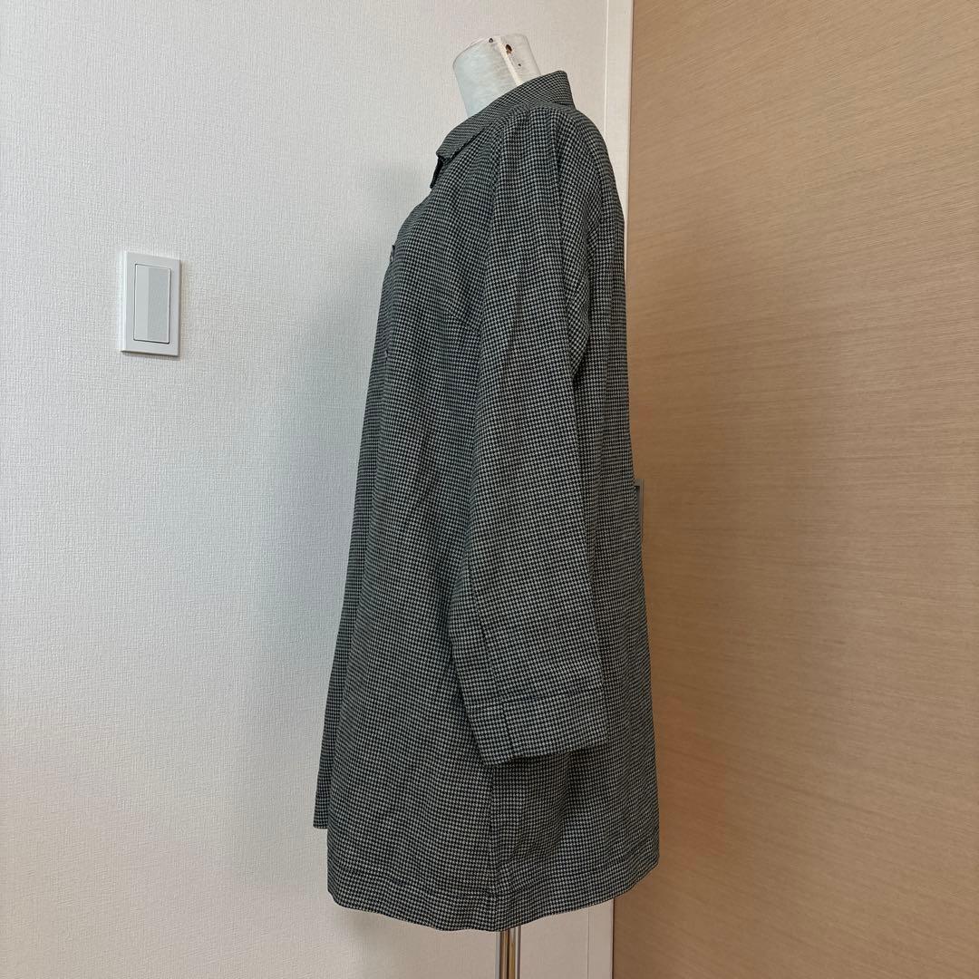 2023春夏 パラスパレス インディゴ千鳥ワイド襟コート 日本製