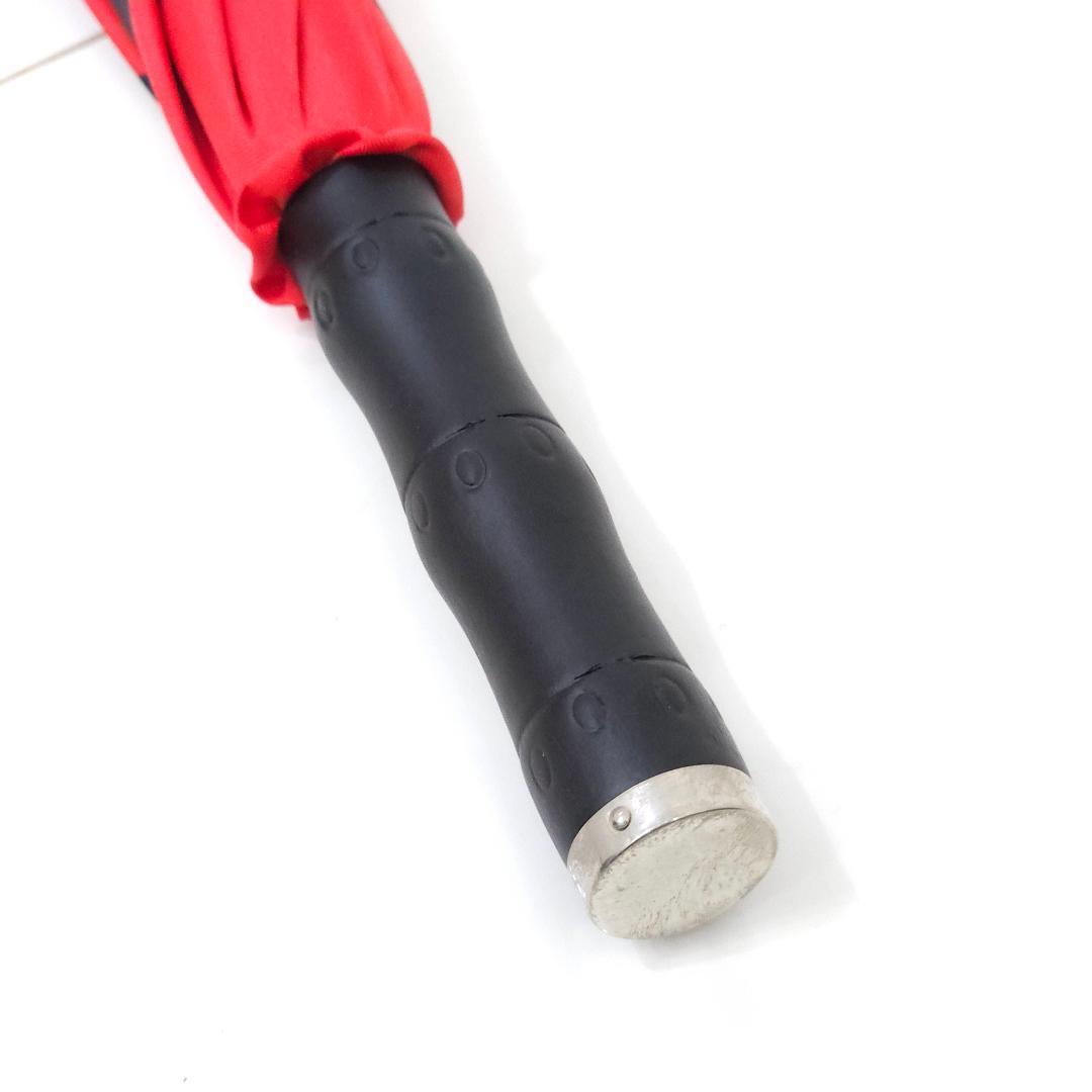 ヴィヴィアン 傘　赤　オーヴ　黒　バンブー　手描きデザイン　ペイント