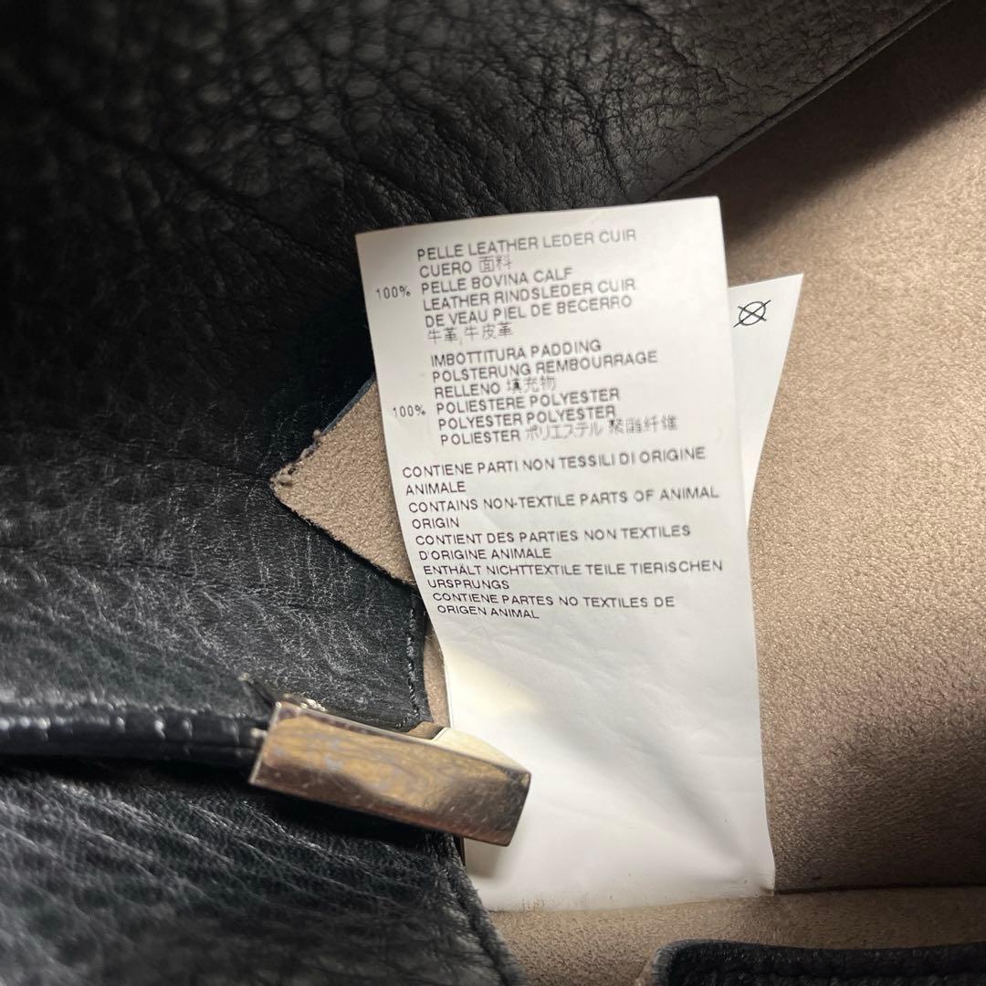 メゾンマルタンマルジェラ　レザー　トートバッグ　ブラック　黒