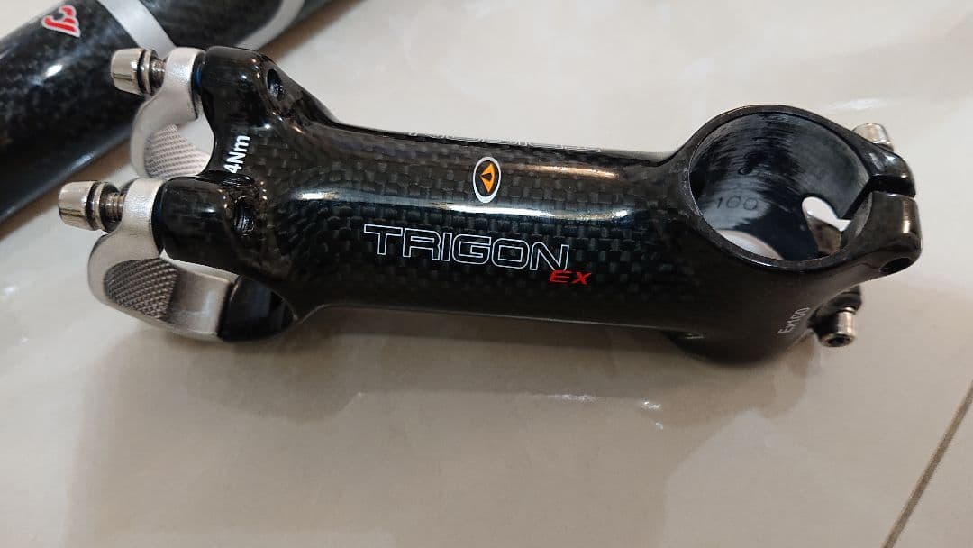 チネリ カーボンハンドル ネオカーボ トリゴン カーボンラップ ステム セット