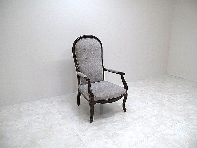 美品 イタリア製 ルイ15世様式 ハイバックアームチェア 　パーソナルチェア