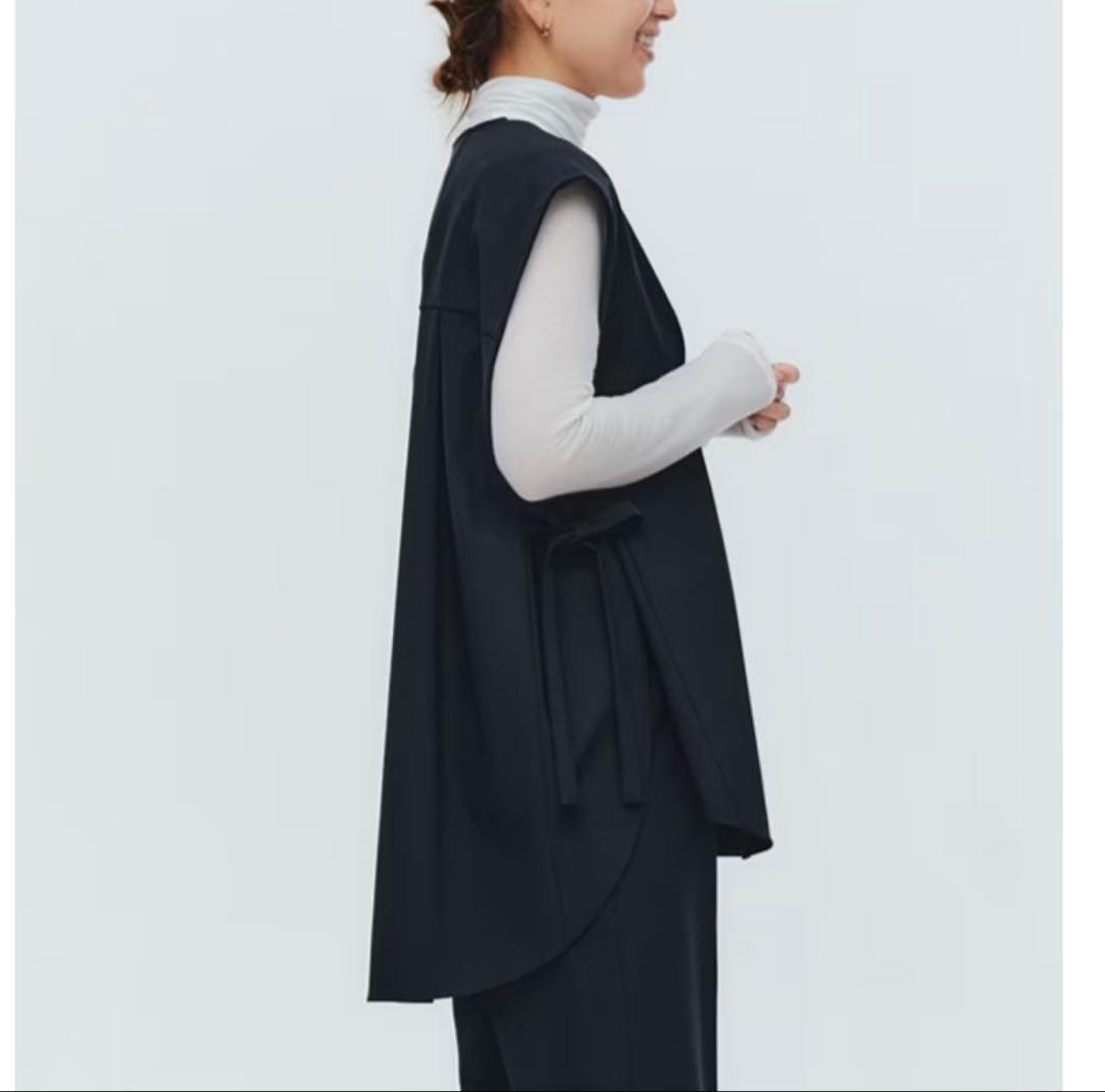 yori ハンサムVネックリボンジレ