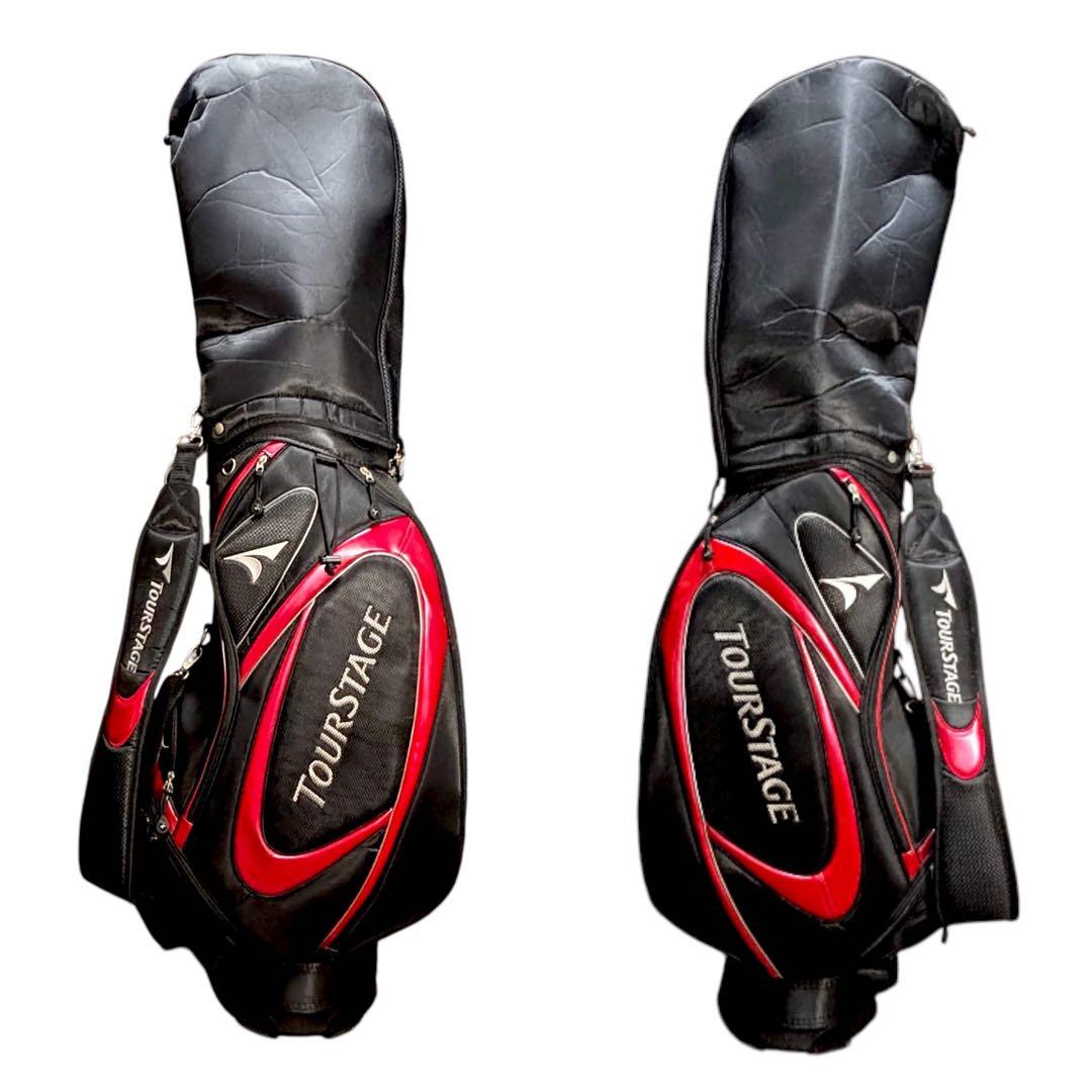 ✨美品✨ TOURSTAGE キャディバッグ レッド×ブラック