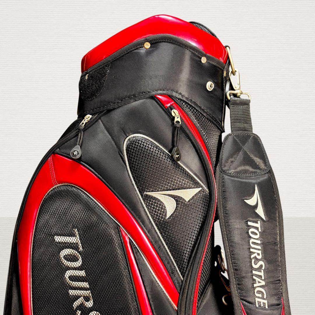 ✨美品✨ TOURSTAGE キャディバッグ レッド×ブラック