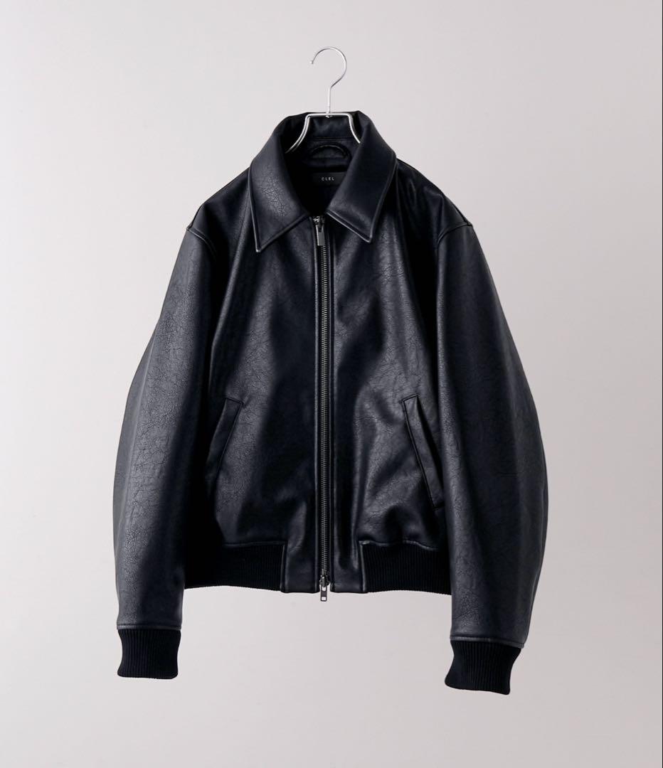 【CLEL】ディープテクスチャーブルゾン　ブラック　S