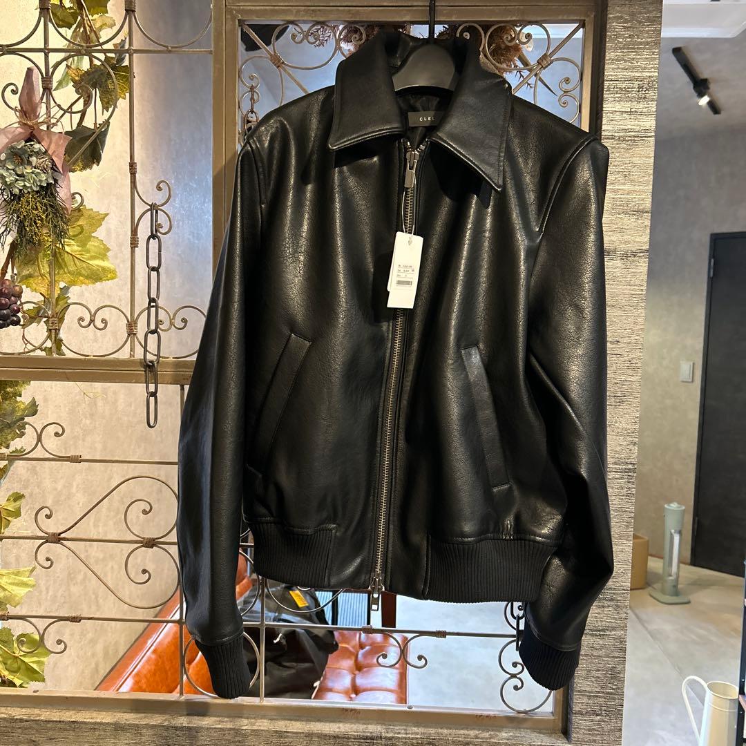 【CLEL】ディープテクスチャーブルゾン　ブラック　S