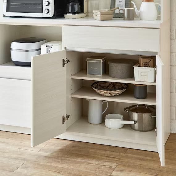 【3月上旬発送】ニトリ キッチンボード 食器棚 ホワイト（2025年購入・美品）