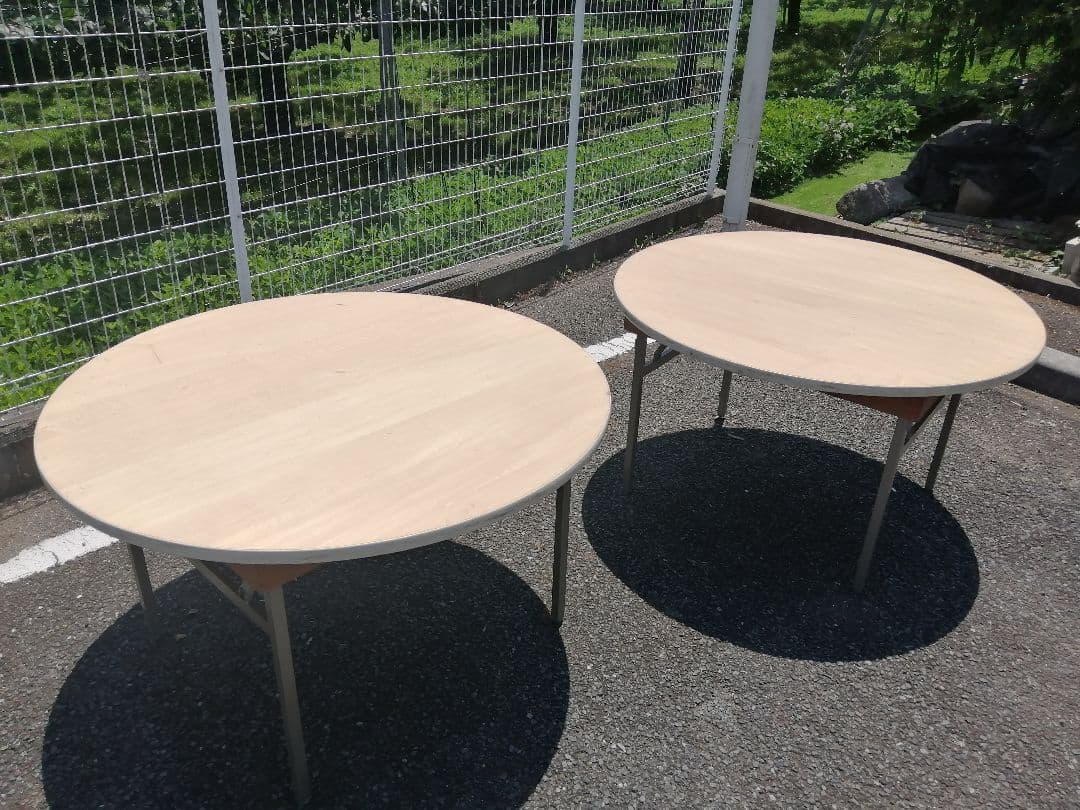 折りたたみテーブルプロ用1個　白木木目タイプ式場使用されていた業務用