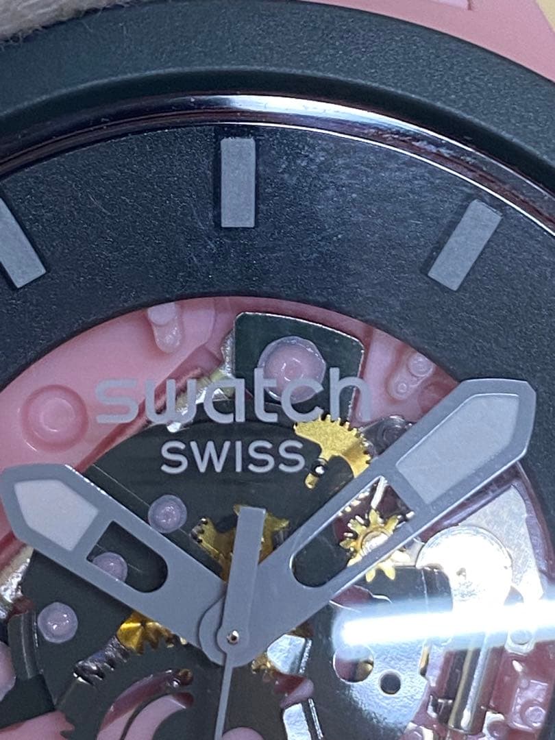 【WR】Swatch ピンク SB05P100 MISTY CLIFFS稼動品