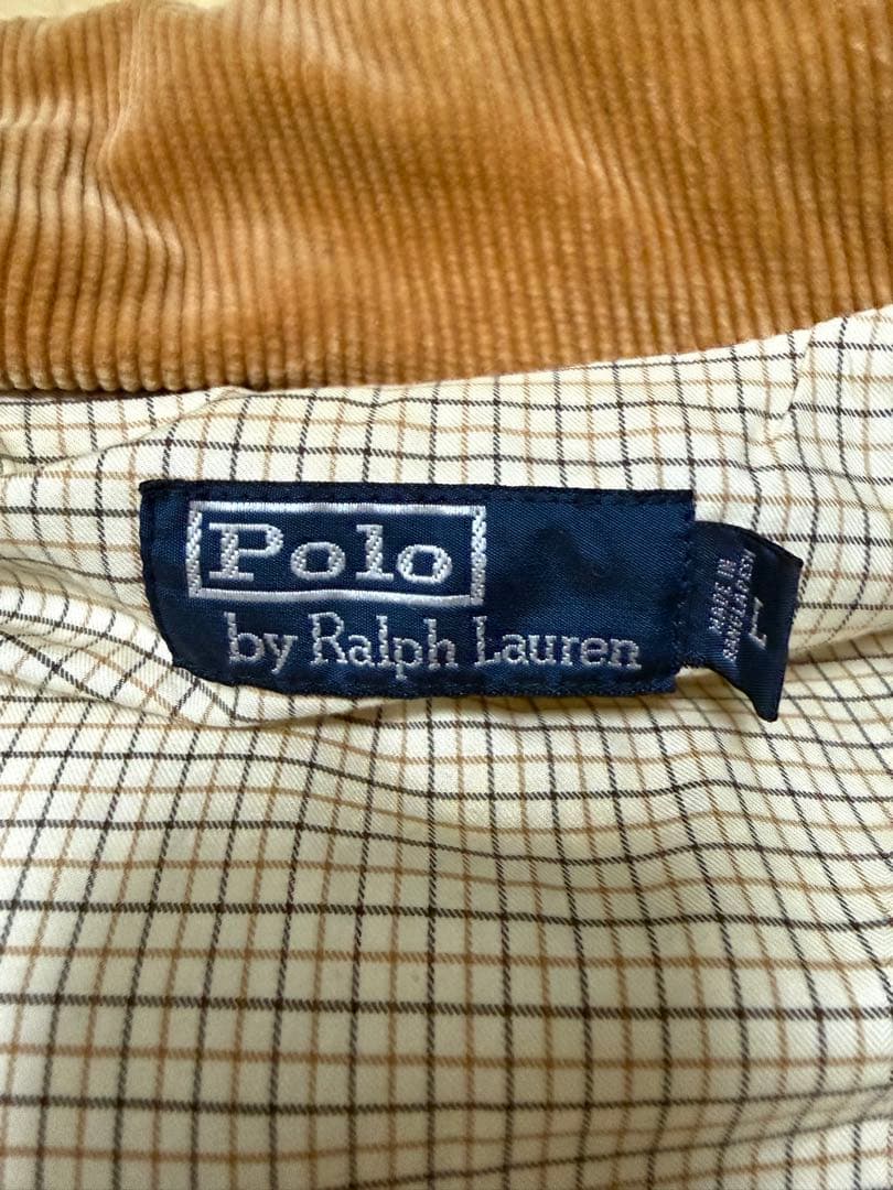 90s ラルフローレン　コーデュロイ ダウンベスト　ハンティングベストL