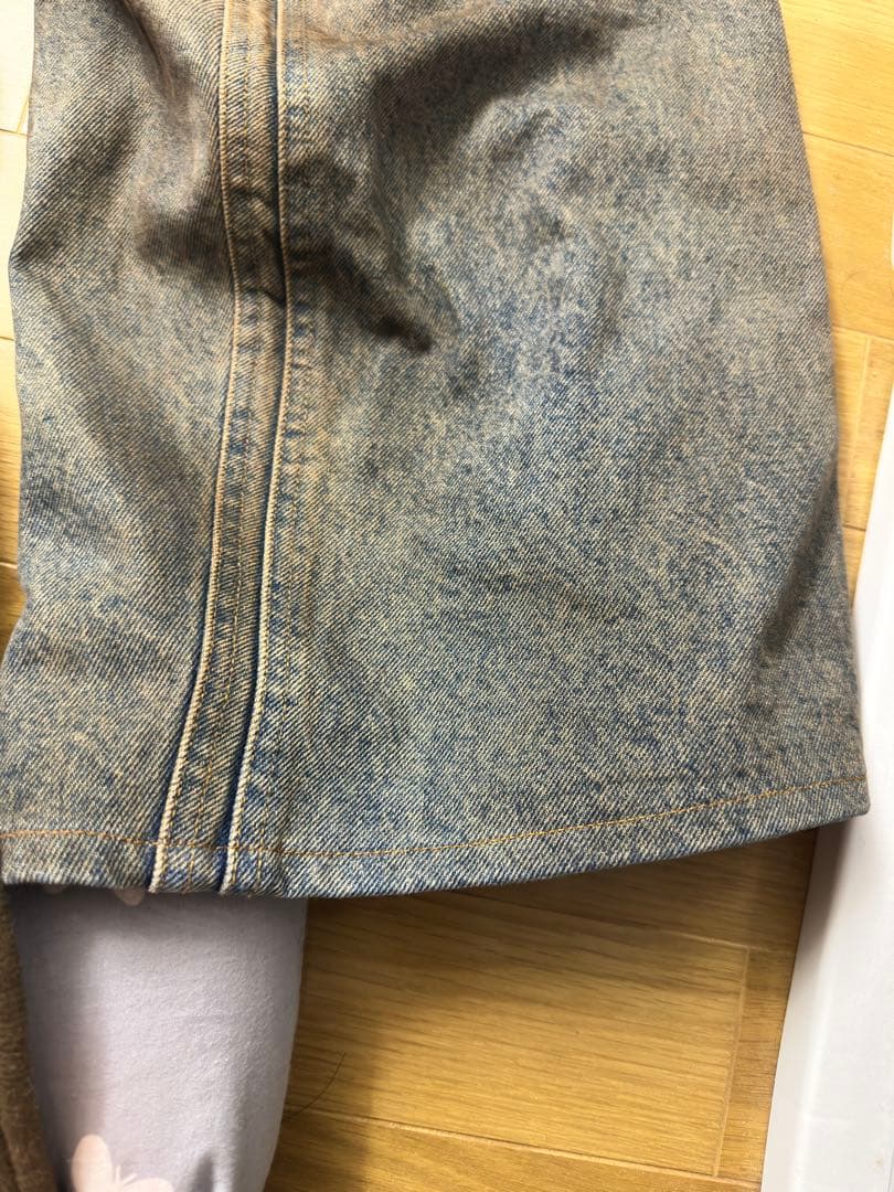 ジ*ン様 NVRFRGT ワイドレッグデニム