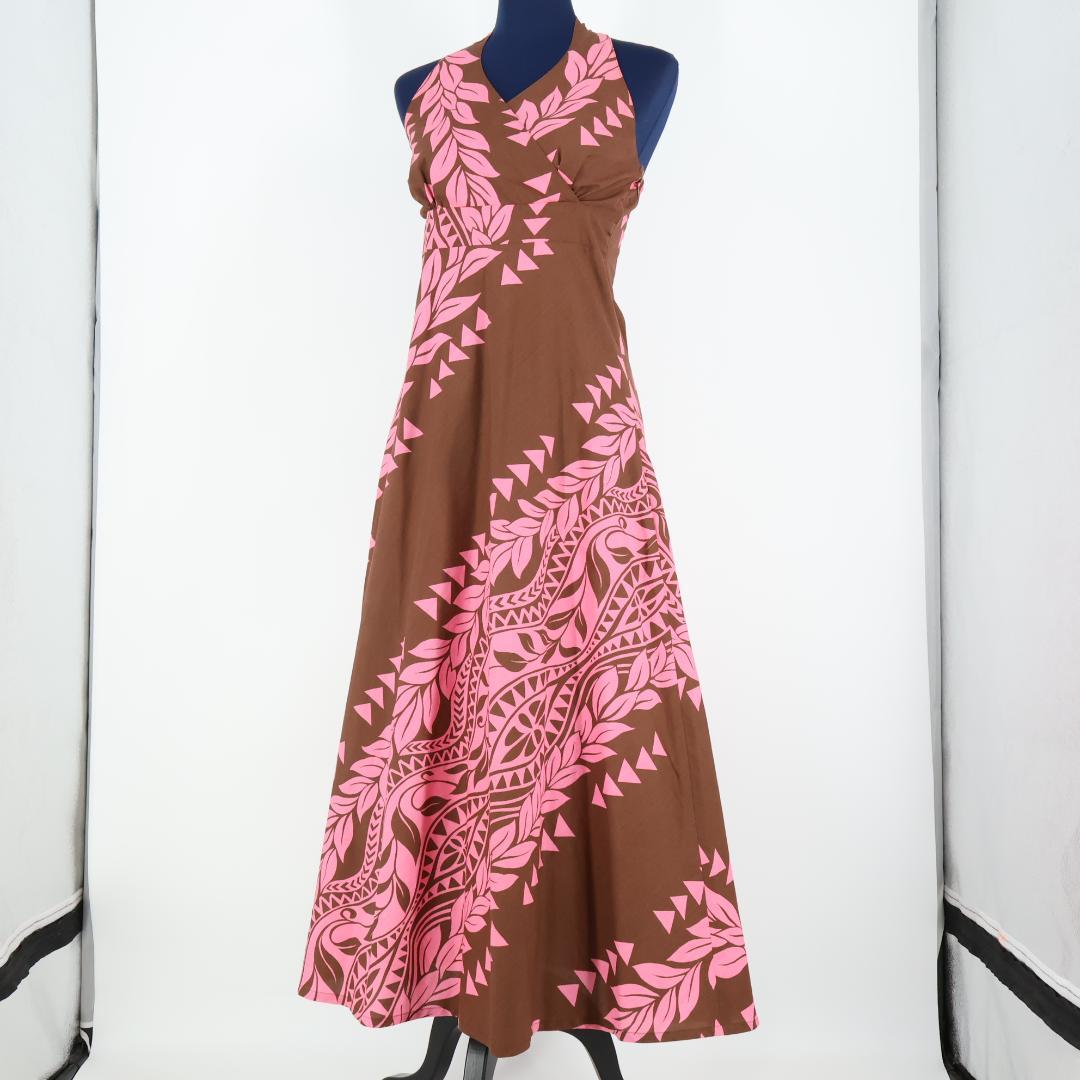 【日本製 フラダンス衣装】ブラウン Aloha Kids ワンピース ドレス