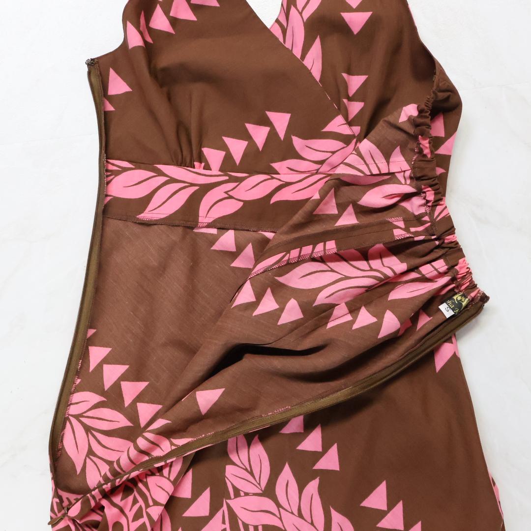 【日本製 フラダンス衣装】ブラウン Aloha Kids ワンピース ドレス