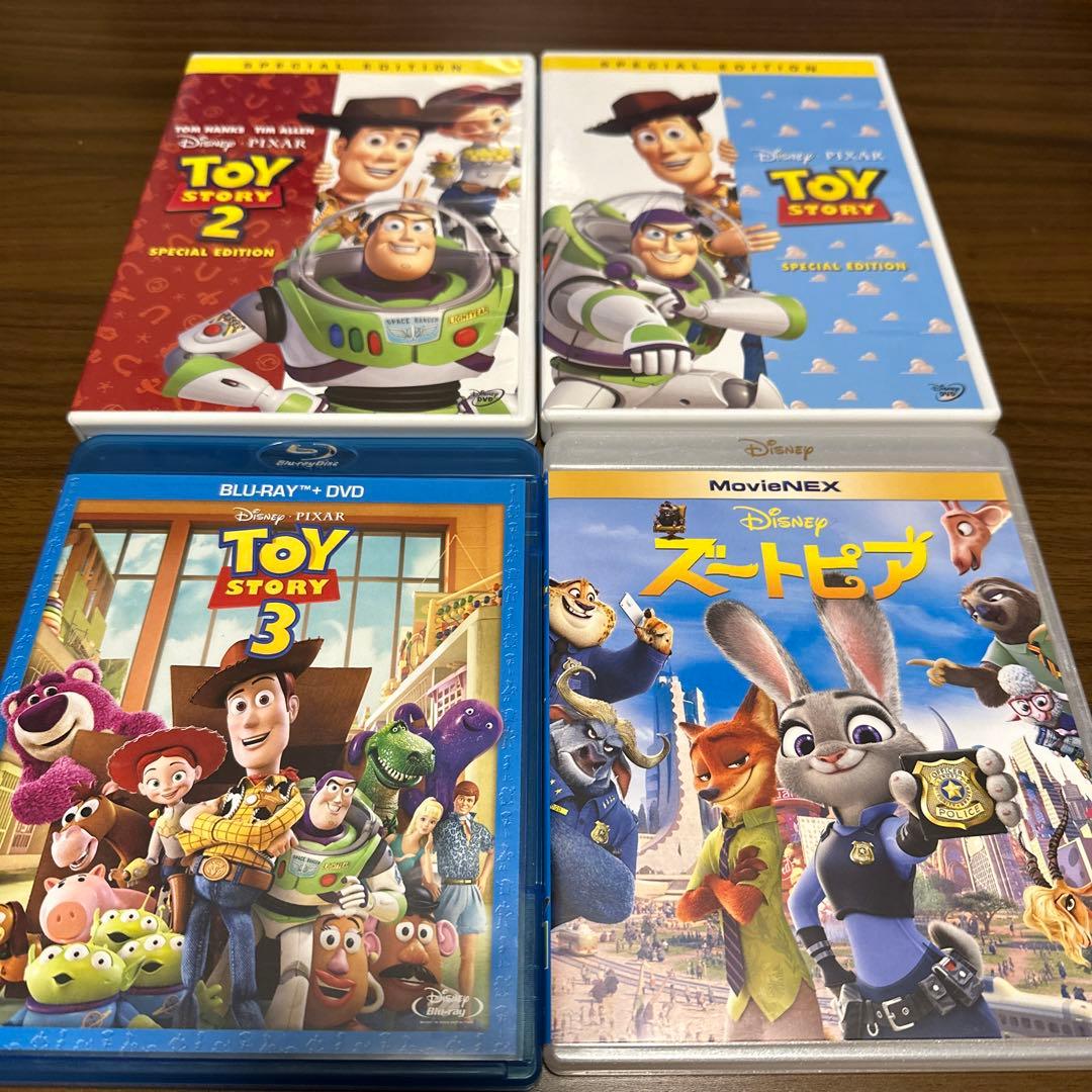 トイ・ストーリー シリーズ、ズートピア4作品セット