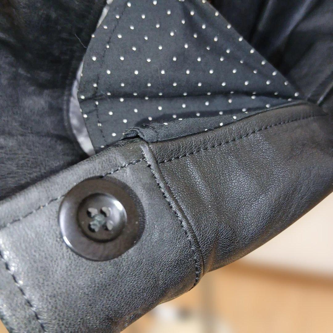 ポールスミス八の字シングルライダースジャケットサイズMラムレザー