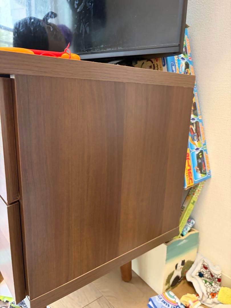 【定価半額以下】収納付き多目的テレビ台(ダークブラウン)