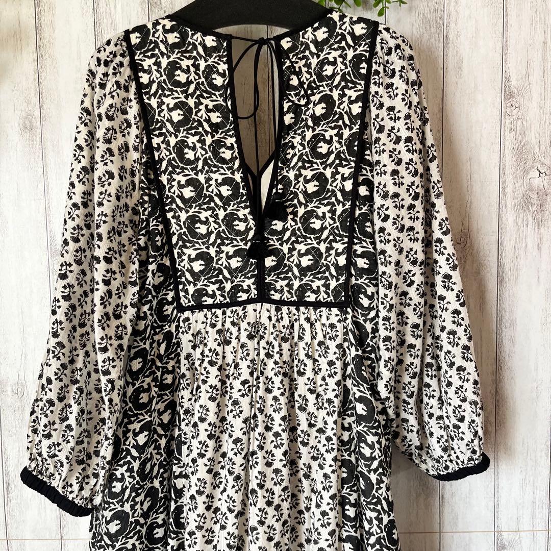 ＊kumi＊　【ヌキテパ】 コットン ジャガード コンビプリント ドレス