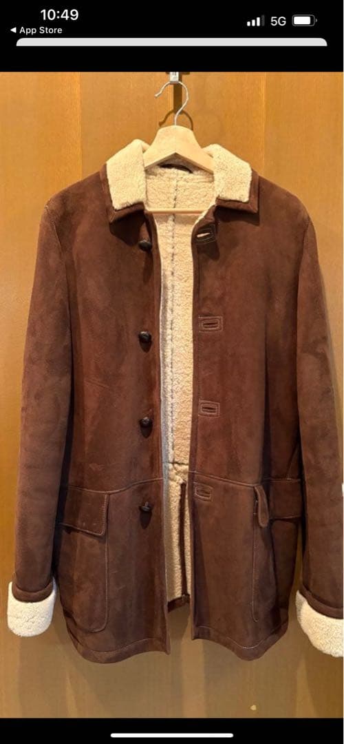 【美品】EDIFICE ムートンコート ブラウン