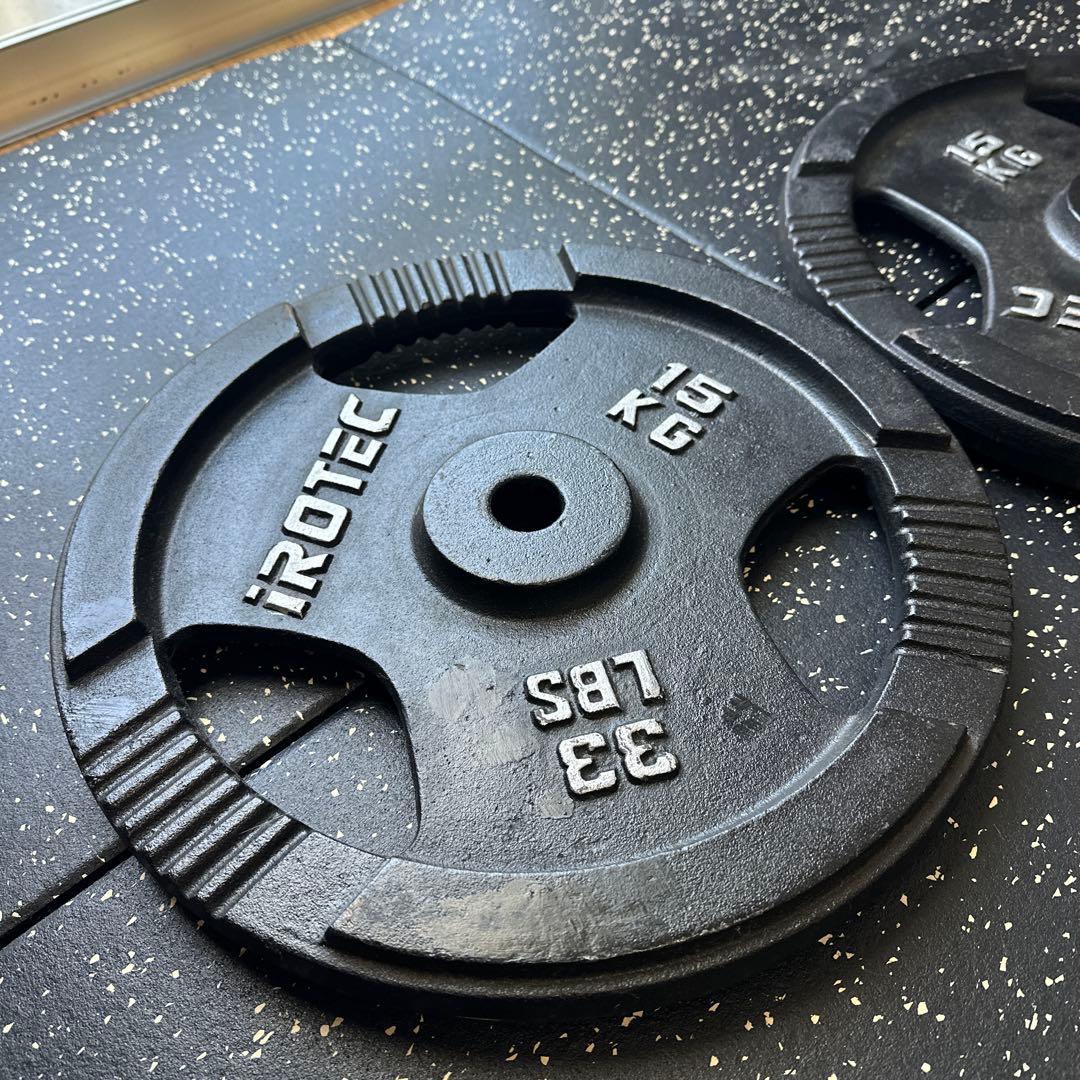 iROTEC 15 KG ダンベルプレート2枚セット