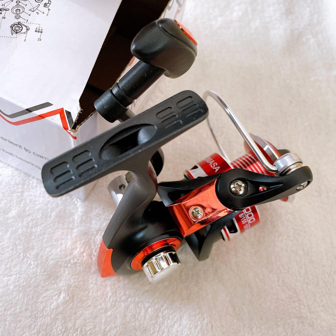 RC2000 スピニングリール 釣り レッド 赤