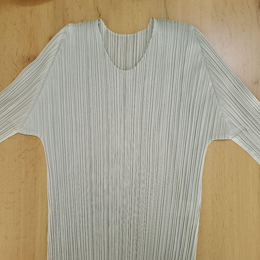 プリーツプリーズ　ワンピース ミントグリーン