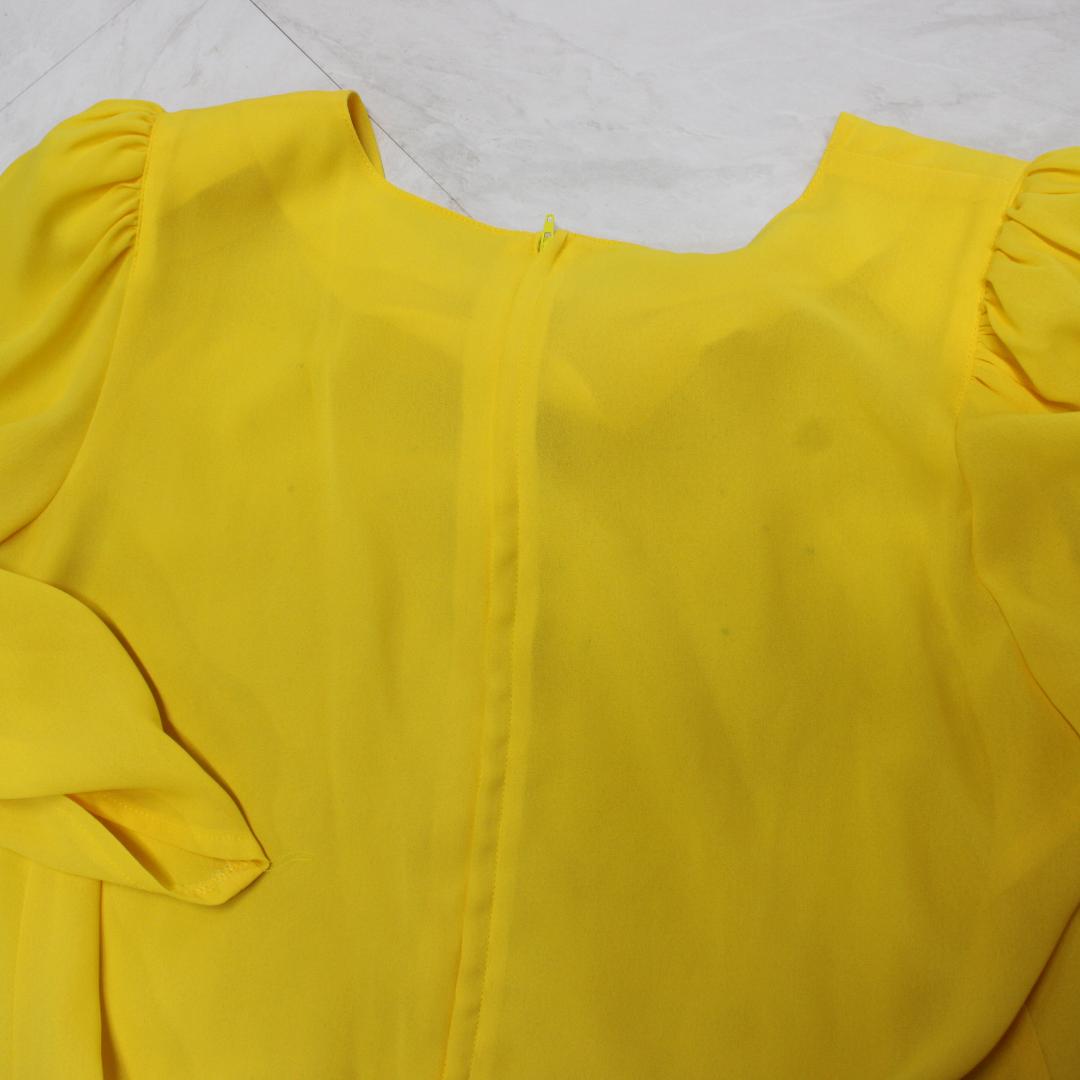 【美品 日本製社交ダンス衣装】上下セット 黄色 かわいい 可愛い フェミニン