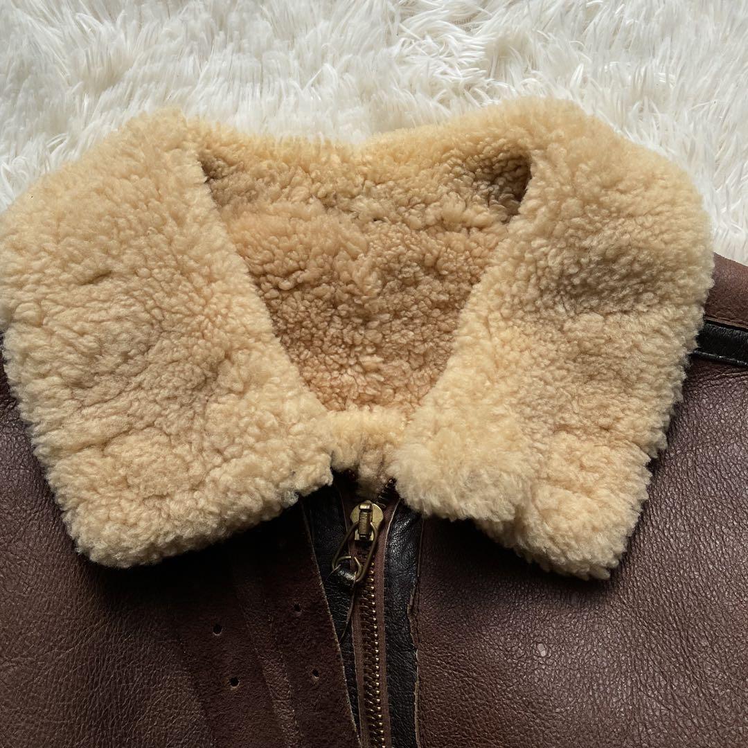 希少✨ゴールデンベア　大戦モデル　B-3 リアルムートン　レザージャケット　42