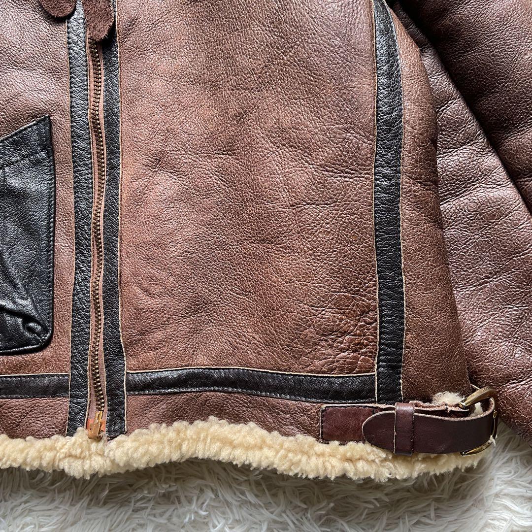 希少✨ゴールデンベア　大戦モデル　B-3 リアルムートン　レザージャケット　42