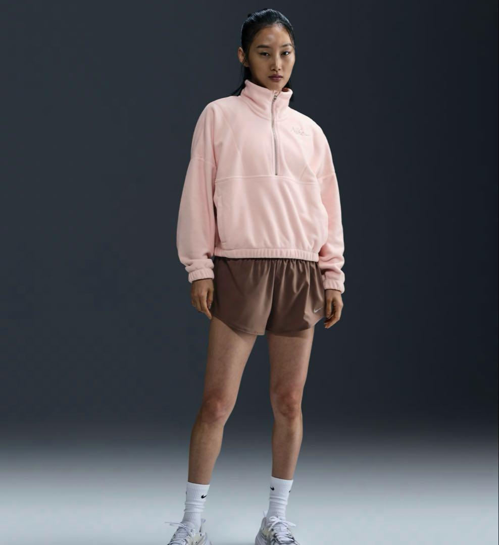 Nike レディース ハーフジップ フリースピンク