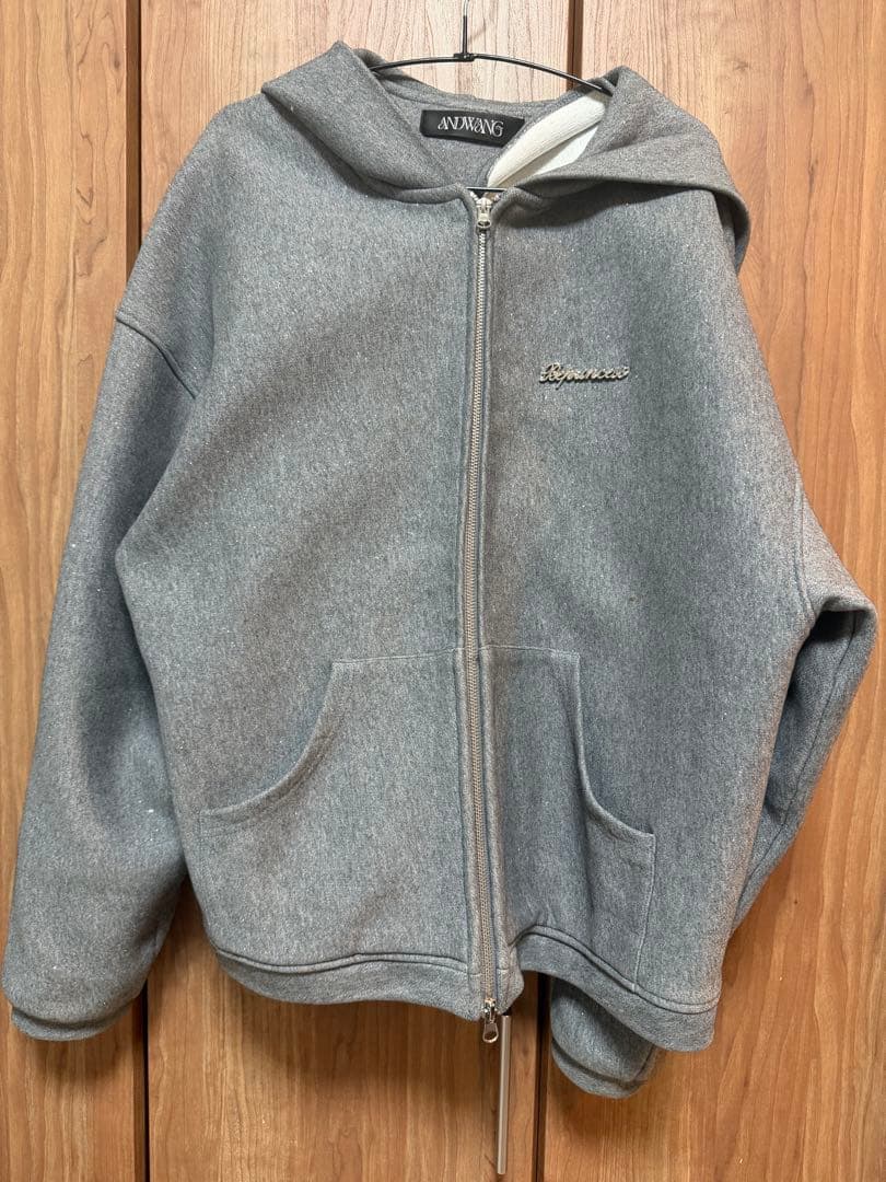 andwang Kirakira zip up (gray) Mサイズ