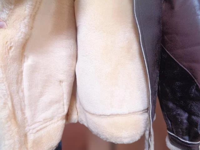 U.S.ARMY表記 レザーフライトジャケット ムートン ボア 42R ブラウン