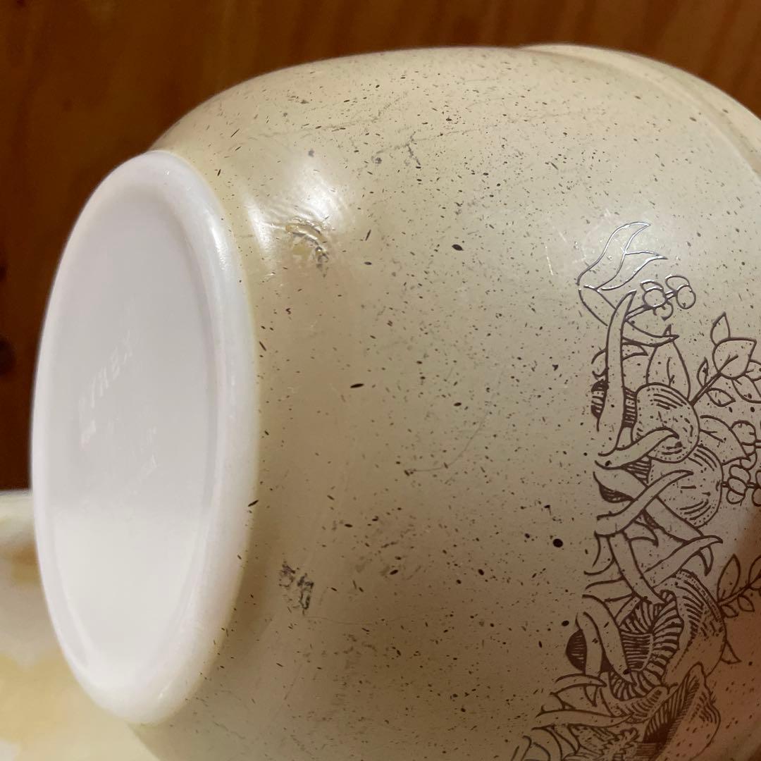 オールドパイレックス　pyrex ミキシングボウル　シンデレラボウル　きのこ