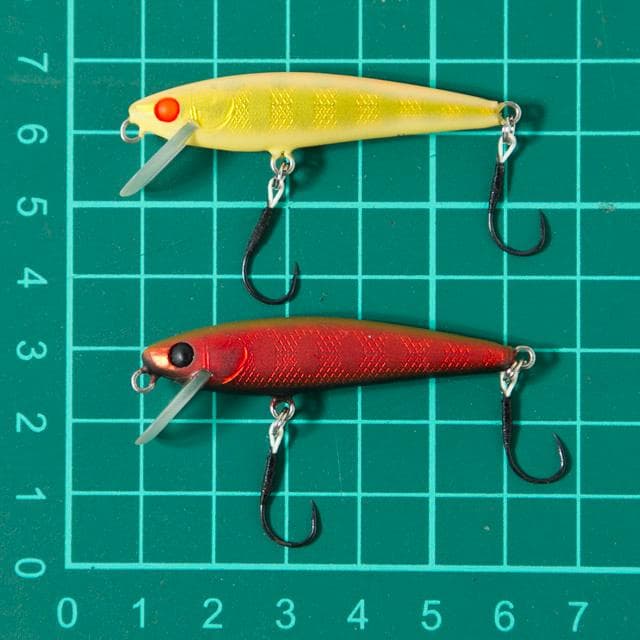 エリアショップオリジナル チップミノー50Fバルサ スイミングフック