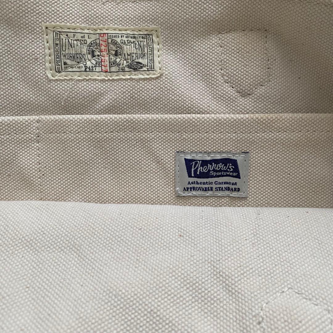 Pherrow's キャンバス トート バッグ ヒッコリー