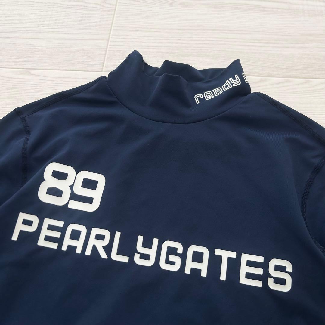 超美品　パーリーゲイツ　ハイネック　長袖シャツ　カットソー　ネイビー　サイズ1