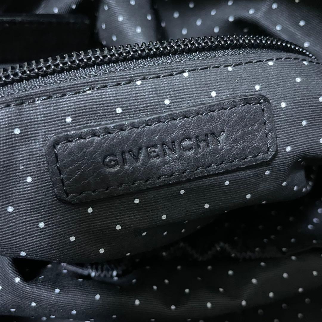 ジバンシー　2way　トートバッグ　メッセンジャー　シボ革　黒　4Gロゴ　美品